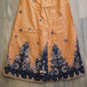 High-Waisted Bohemian Maxi Skirt